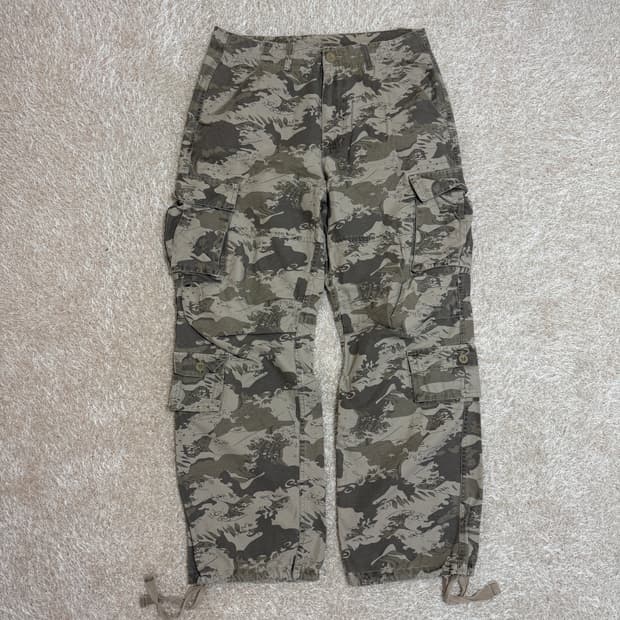 빈티지 카모 카고 팬츠