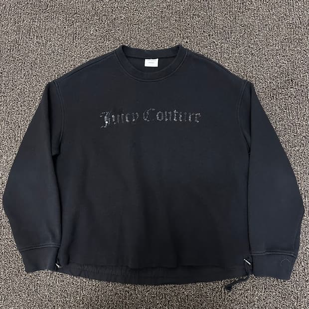 쥬시꾸뛰르 여성 맨투맨 블랙