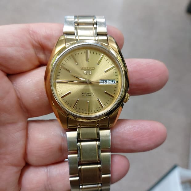 세이코5 골드 콤비 오토매틱 시계