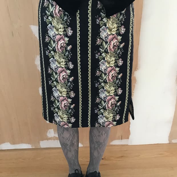 vintage flower pattern skirt 