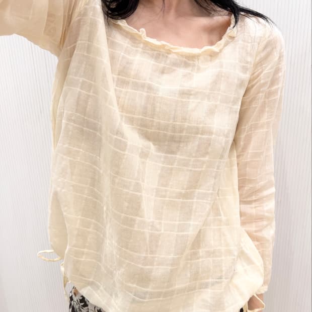 Cozy ivory string blouse
