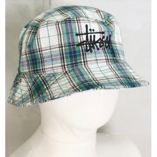 스투시 버킷햇 체크stussy