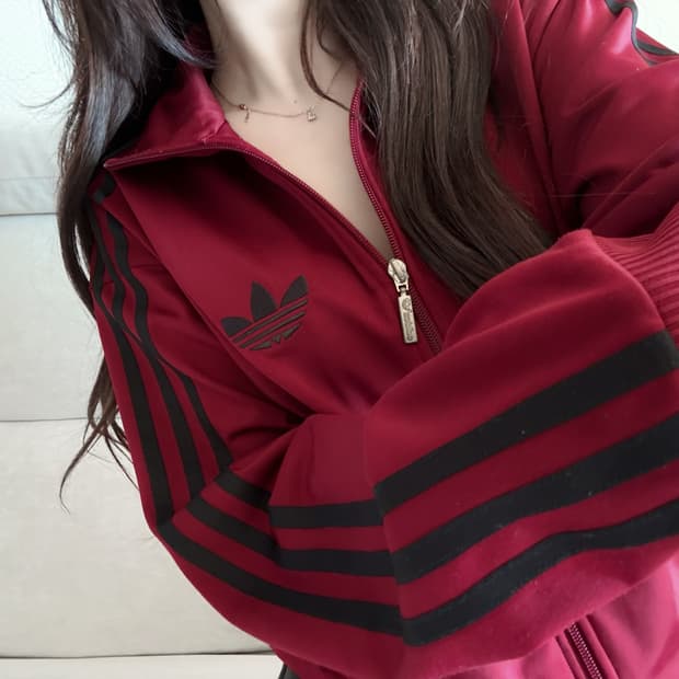 아디다스 구파 버건디 블랙 져지