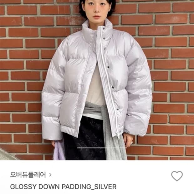 오버듀플레어 글로시 패딩