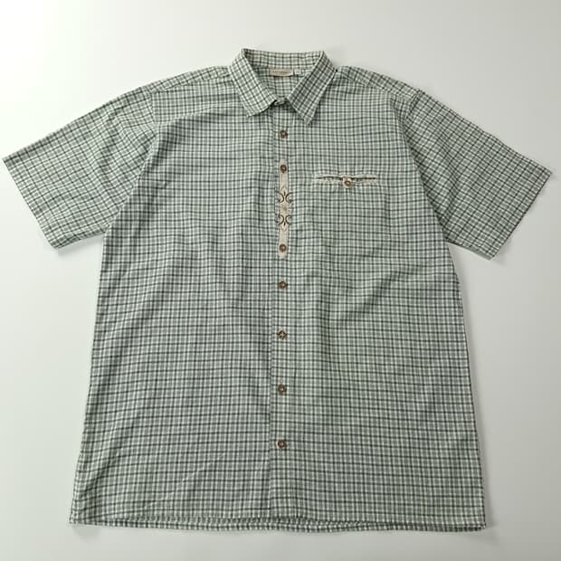 CK240 L 란트하우스 90s 독일 트라흐텐 바바리안 알펜 반팔 셔츠