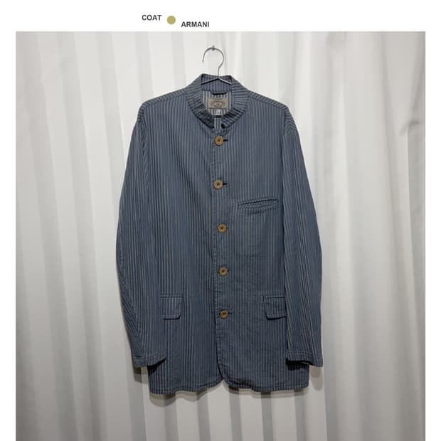 90s 아르마니 진스 린넨혼방 코트