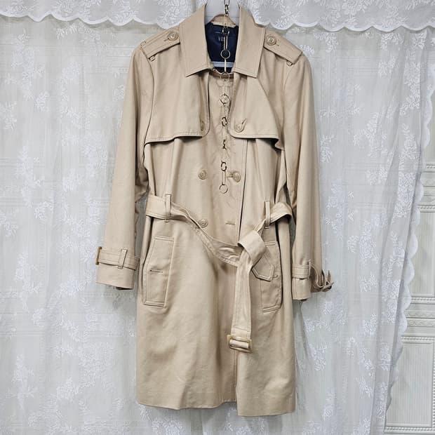 타미힐피거 베이지 트렌치 코트 