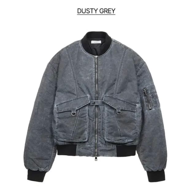 LCDC 엘씨디씨 크롭 봄버 더스티그레이 S