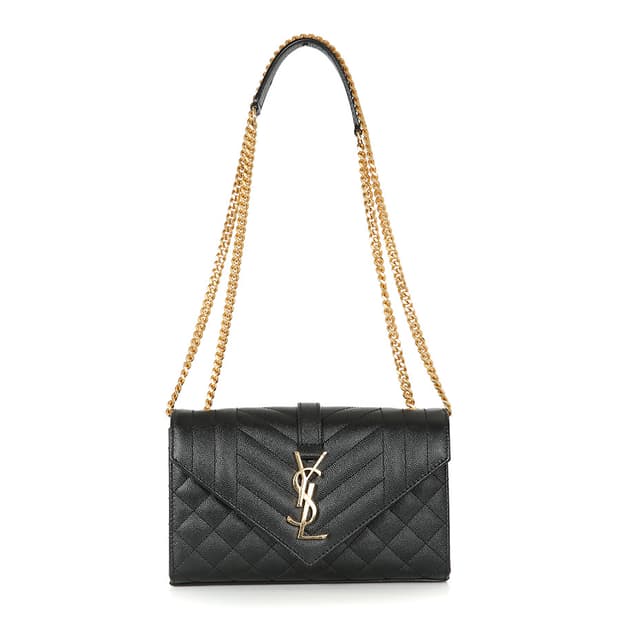 생로랑 그랑 드 뿌드르 퀼팅 엔벨롭 스몰 체인 크로스 600195