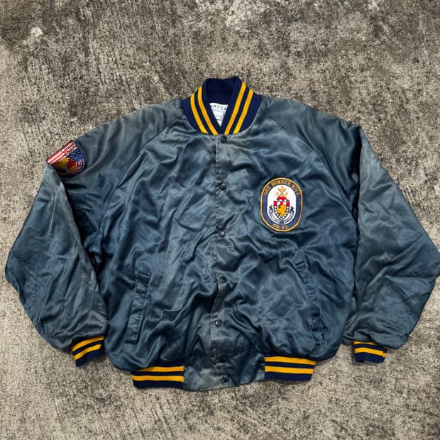 [XL] 90s Artex Bunker Hill 사틴 자켓
