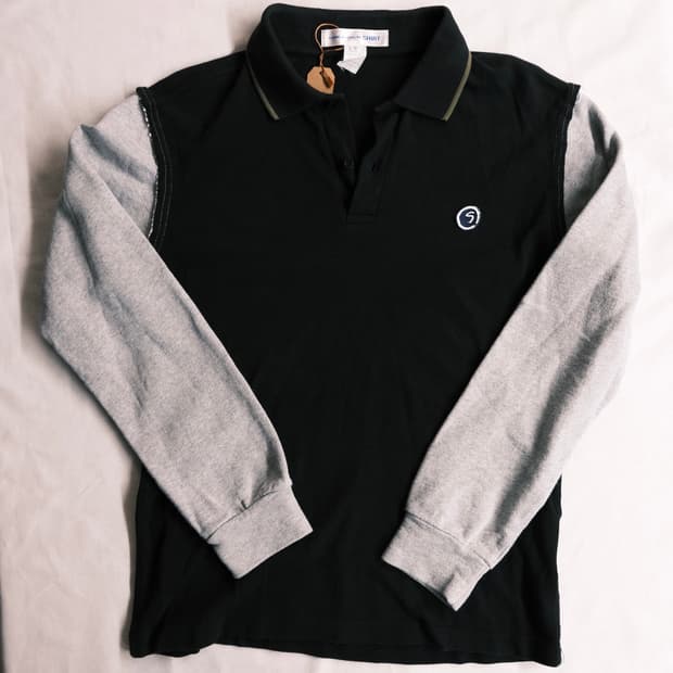 Comme des garcons shirt 스웻 도킹 폴로티 s