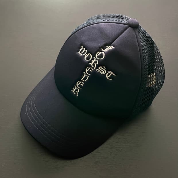 워스트스케이트샵 트러커 캡 네이비