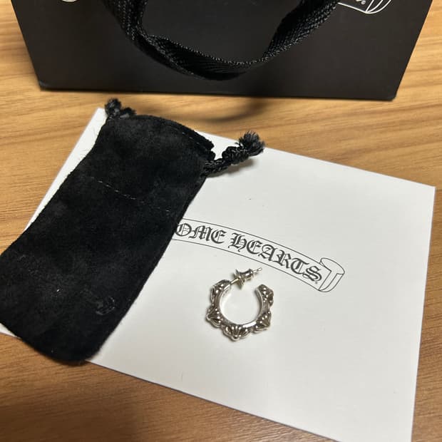 크롬하츠 크로스밴드 후프 이어링