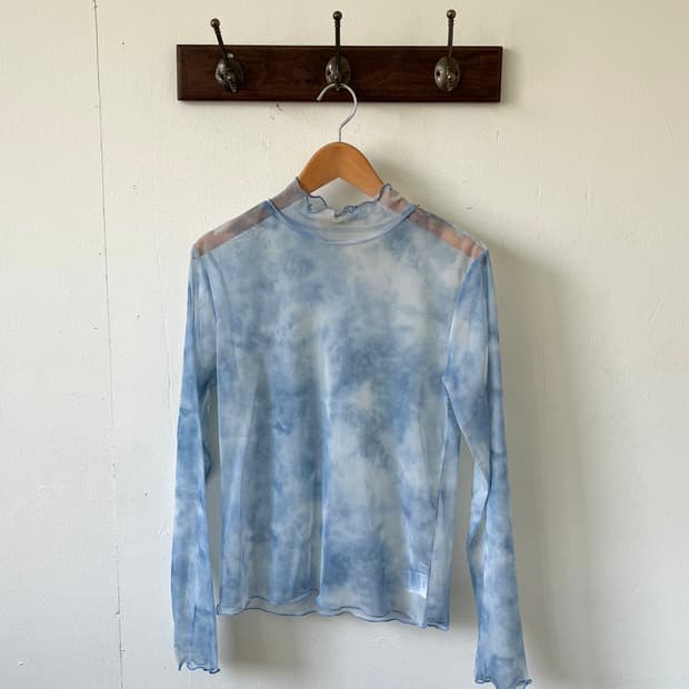 2PINK 스카이 시스루 터틀넥