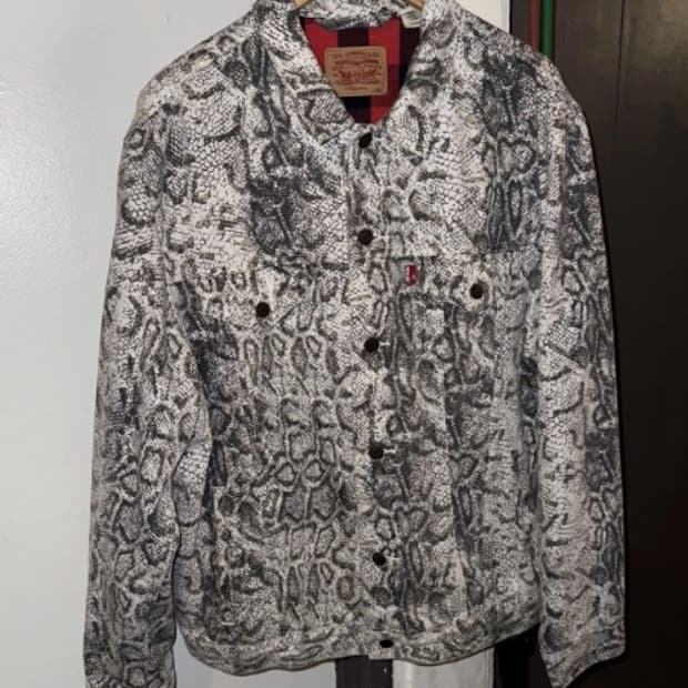 슈프림X리바이스 슈프림 콜라보 파이톤 자켓 M