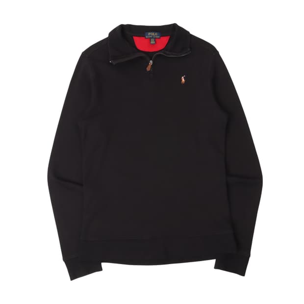 폴로 랄프로렌 블랙 하프집업 니트 스웻셔츠