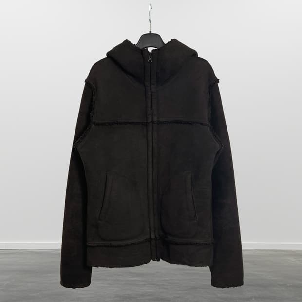 빈티지 플리스 후드 집업 자켓
