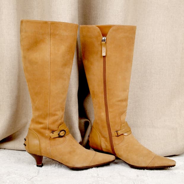 Suede Knee-high Boots