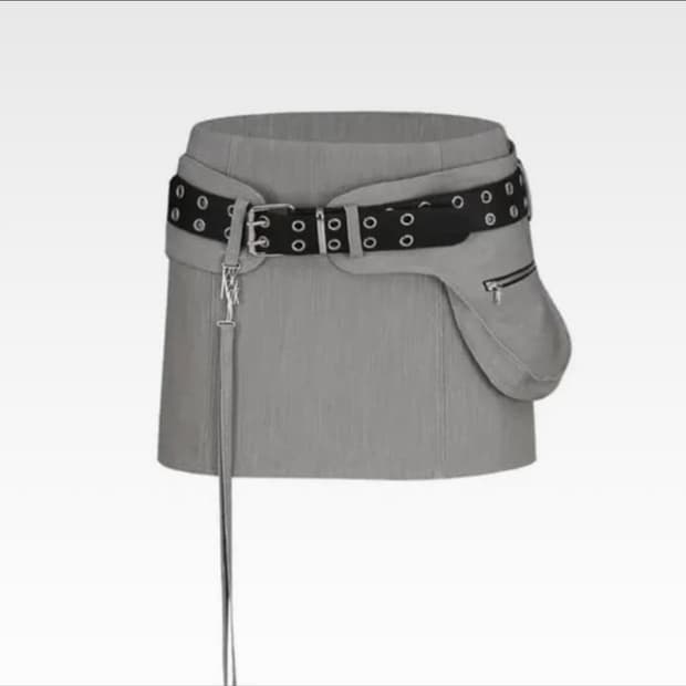 카시코 치마 포켓 벨트 미니스커트