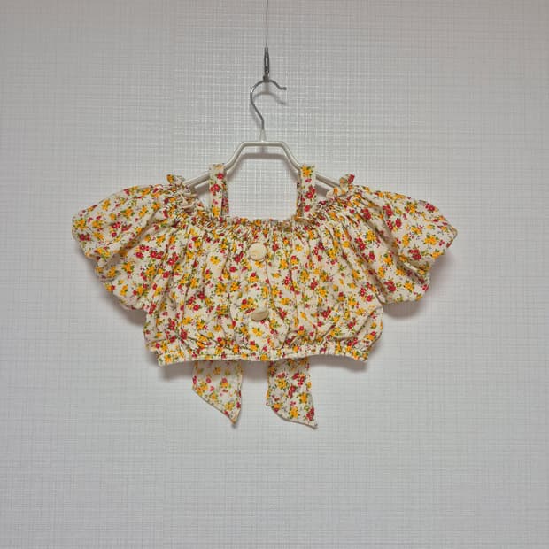 리즈리사 샘플 히메갸루 플라워 크롭탑 