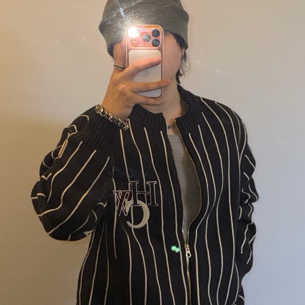 NBA 빈티기 스트라이프 집업