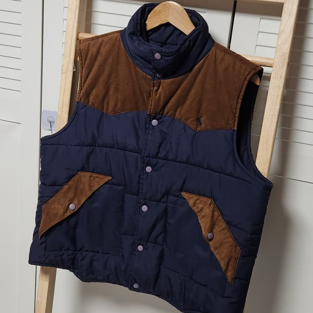 폴로 랄프로렌 벨벳 조끼 패딩 자켓