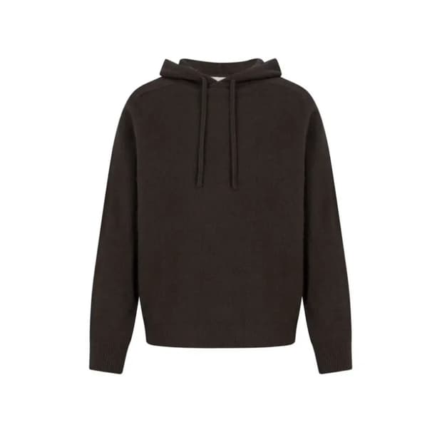 아모멘토 라쿤 후디 니트 브라운L