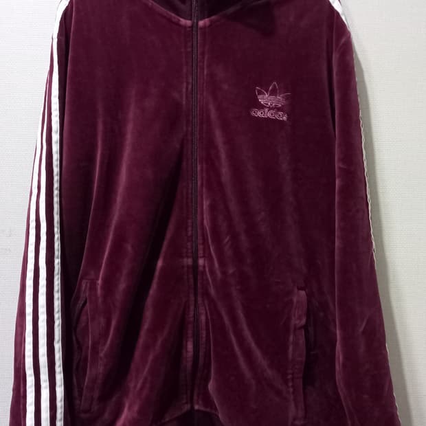 아디다스 벨벳 버건디 마룬 트랙탑 저지 져지집업 105~110