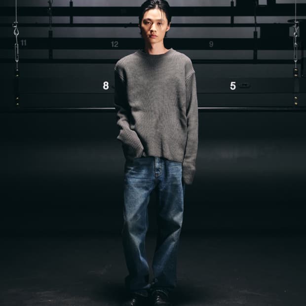 노클 니트 Dylan Back Cable Knit Grey