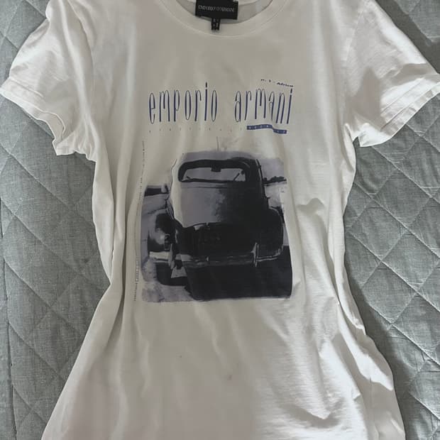 엠포리오 아르마니 프린팅 코튼 반팔티셔츠 반팔슬리브