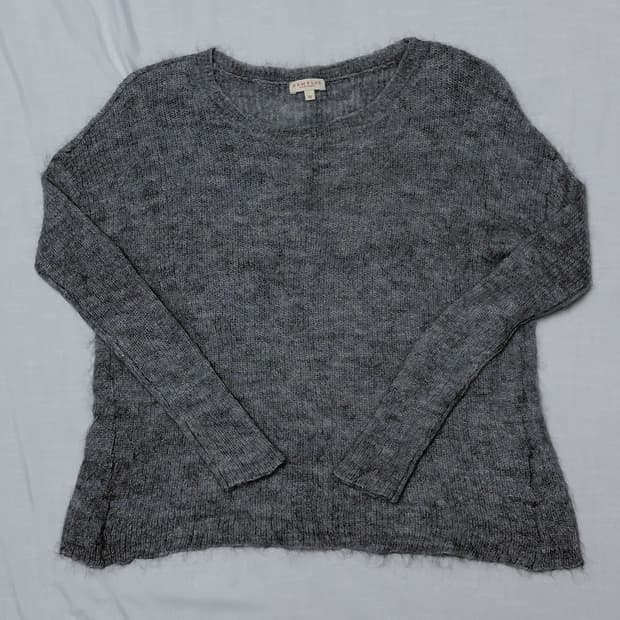 [정품] DEMYLEE 차콜그레이 모헤어 혼방 루즈핏 니트 (XS)