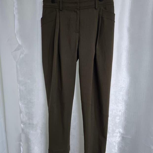 TIME 타임 카키색 플리츠 바지 (1917)