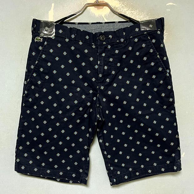 라코스테 남자 청 반바지 데님쇼츠 스판좋음 캐주얼 네이비 L 32