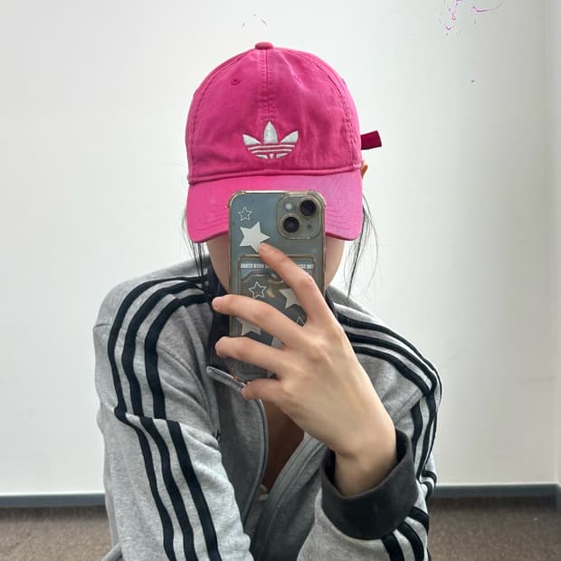 Adidas 아디다스 실버 파이어버드 핑크 볼캡