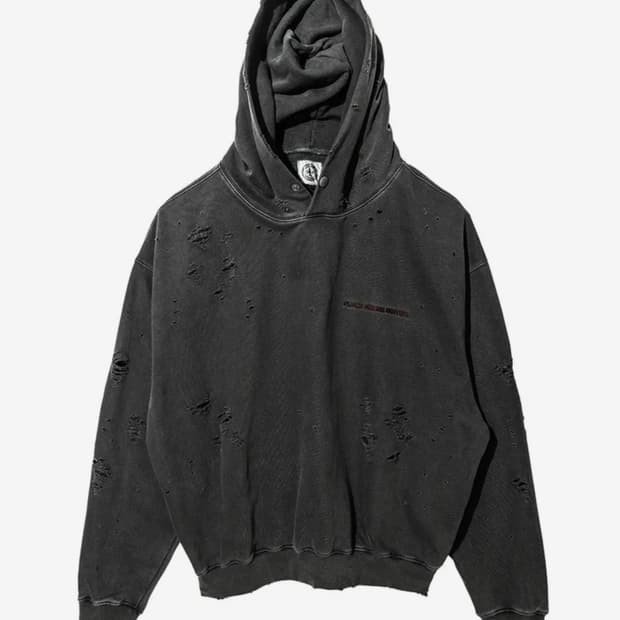 Damoim Garment Dyed Hoodie (CHARCOAL)
