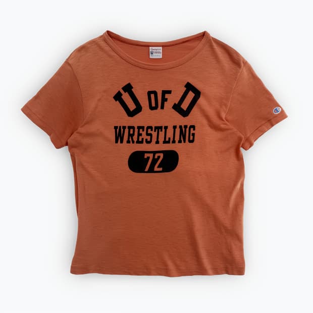 [50s 복각] Champion U of D 1/2 T-shirt