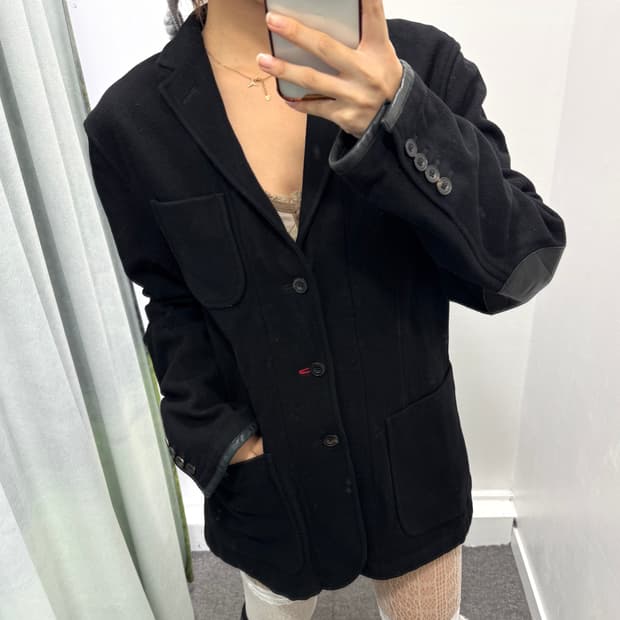 폴로 블랙 모 자켓 