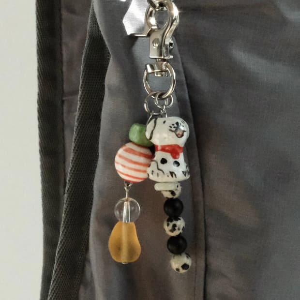 달마시안 글라스 원석 미니 키링