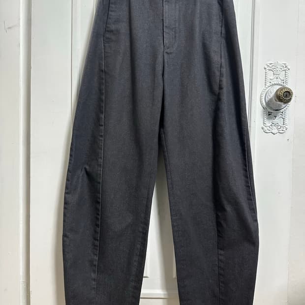 인템포무드 커브드 데님 와이드 팬츠 M