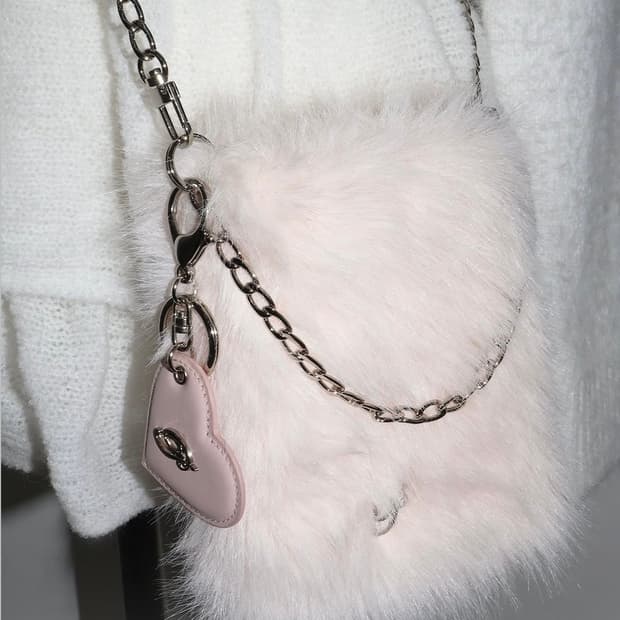 페인오어플레져 SOPHIA FUR MINI BAG - pink