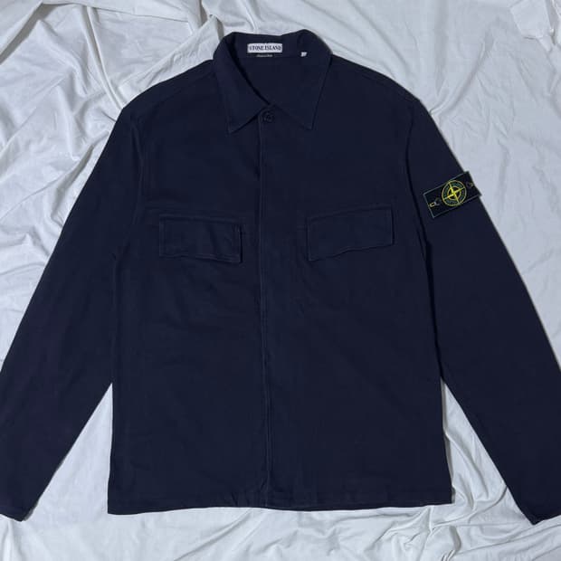 90s 스톤 아일랜드 그린엣지 와펜 트윈 포켓 오버 셔츠 자켓