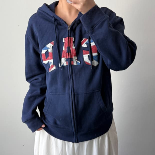 [L] 갭 네이비 후드집업