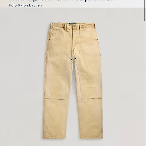 폴로 랄프로렌 던가리핏 캔버스 카펜터 펜츠 31x30