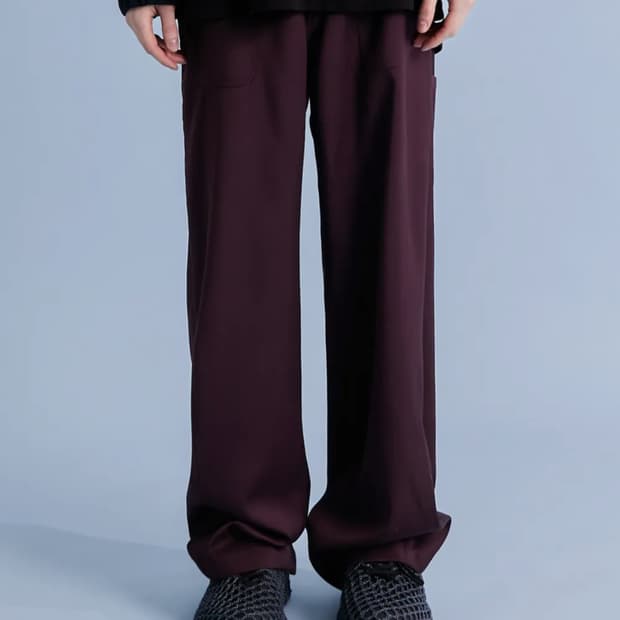 애드오프 카펜더 와이드 팬츠 버건디 바지 50