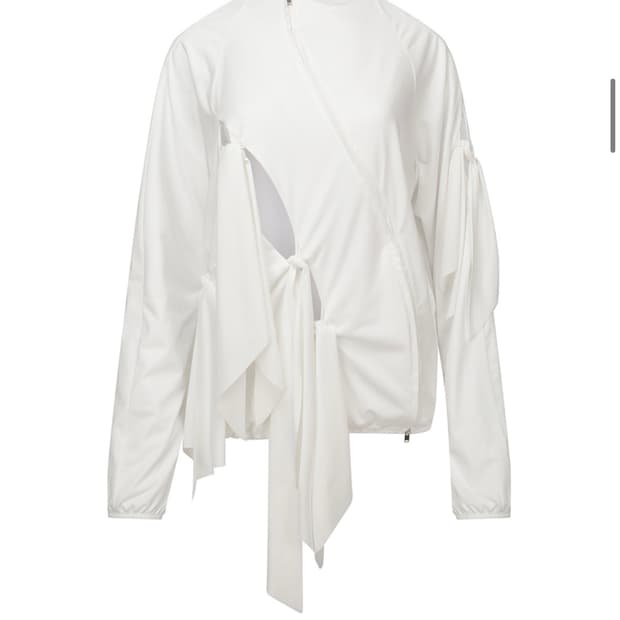 나체 타이 져지 자켓 화이트(Nache Tie Jersey Jacket)