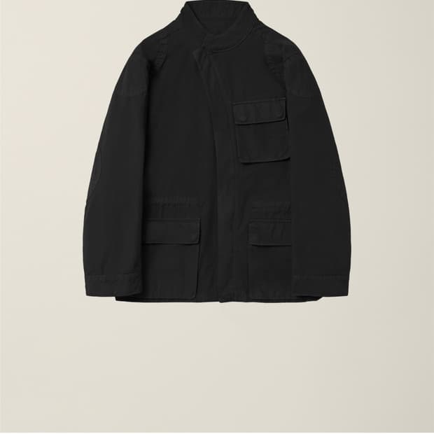 (구매) 누마레 ee 커브드 헌팅 자켓 블랙/카키