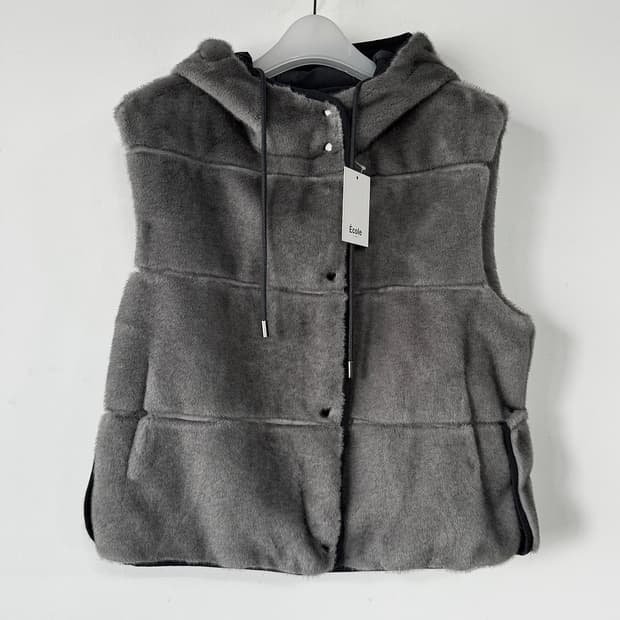 에꼴드파리 23 리버시블 후드 퍼 베스트 [새상품]