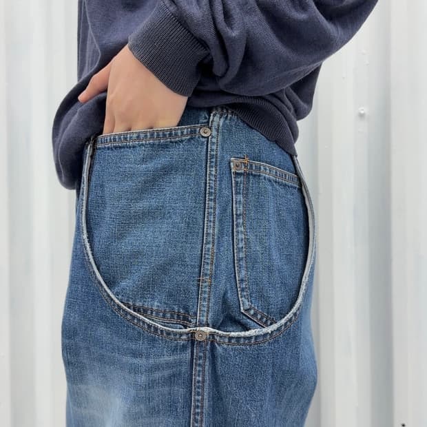 Zucca egg shaped pocket denim pants
