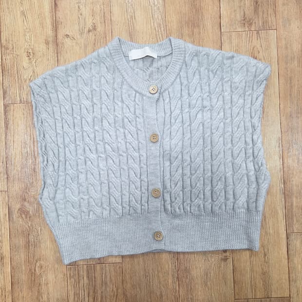 블랑듀(BLANC DEW) 케이블 베스트가디건 프리사이즈 새상품