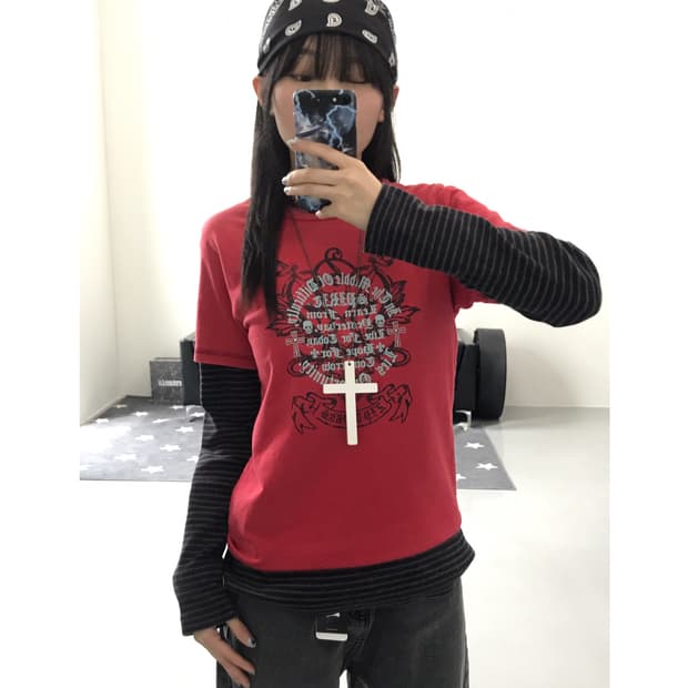 Jpn Skull Graphic Short Sleeve T-Shirts